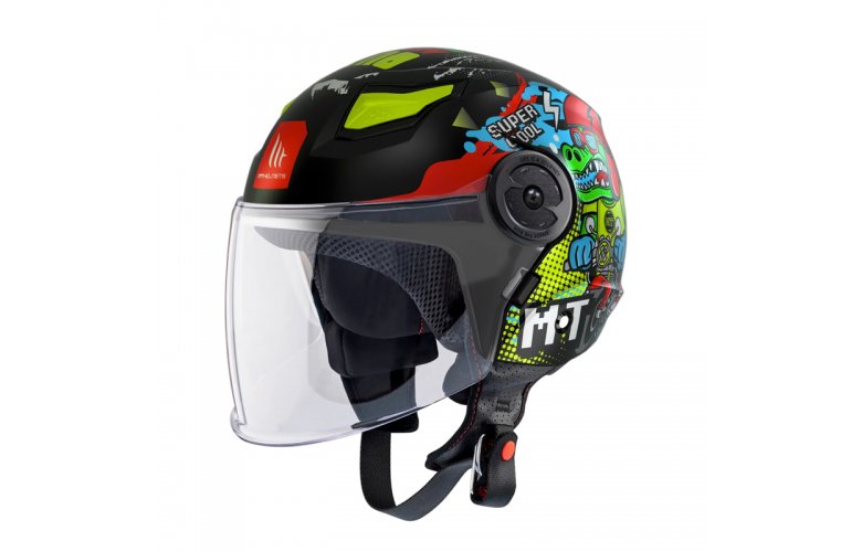 Κράνος MT Lite Dino Junior ECE 22.06 Α1 μαύρο matt