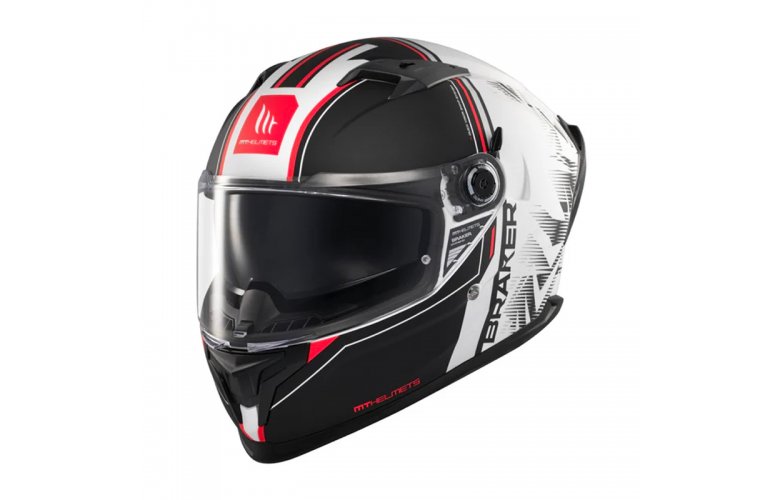 Κράνος MT Braker SV ECE 22.06 Charm A1 μαύρο/άσπρο ματ