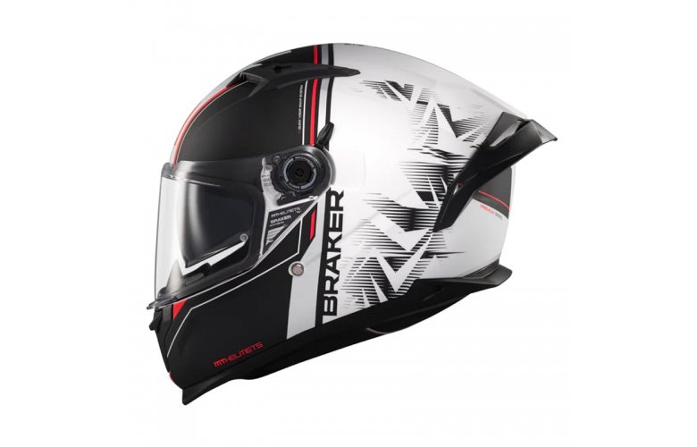 Κράνος MT Braker SV ECE 22.06 Charm A1 μαύρο/άσπρο ματ