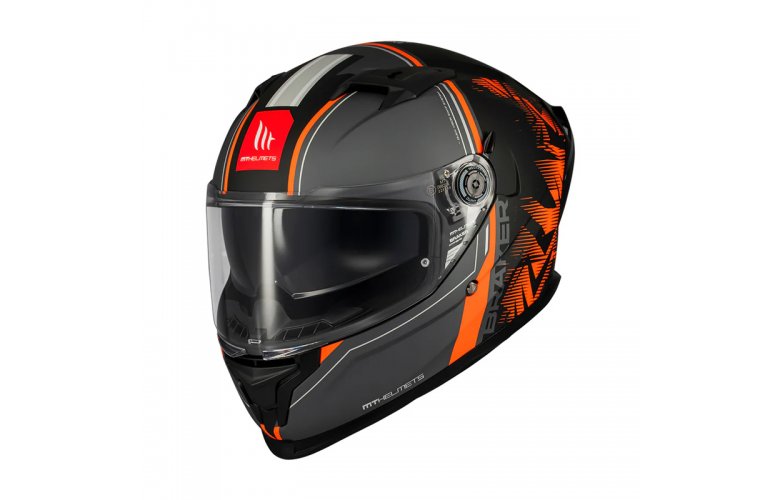 Κράνος MT Braker SV ECE 22.06 Charm B4 μαύρο/πορτοκαλί ματ