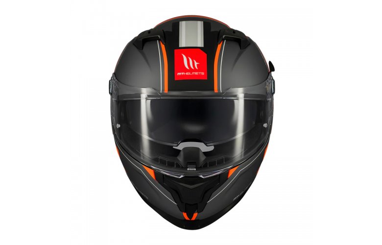 Κράνος MT Braker SV ECE 22.06 Charm B4 μαύρο/πορτοκαλί ματ