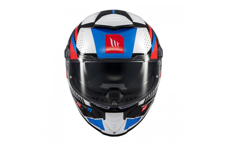 Κράνος MT Thunder 4 SV Luminence A7 άσπρο/κόκκινο/μπλε gloss