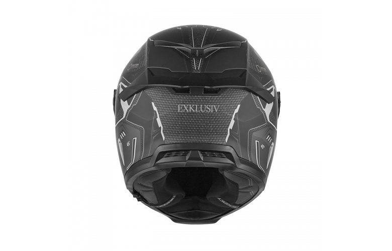 Κράνος Nox Exklusiv Goliath Berserck ECE 22.06 γκρι/μαύρο ματ + extra φυμέ ζελατίνα