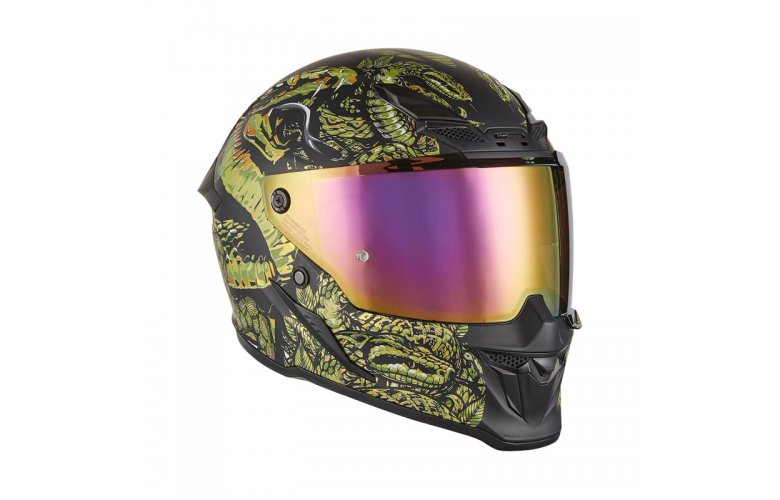 Κράνος Nox Exklusiv Goliath Mythology ECE 22.06 χρυσό/μαύρο ματ + extra φυμέ ζελατίνα