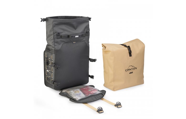 Τσάντες πλαϊνές GIVI GRT709B 35+35l αδιάβροχες Canyon καφέ ιμάντες