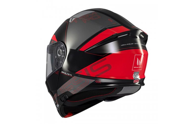 Κράνος MT Genesis SV Atempo ECE 22.06 B15 μαύρο/γκρι/κόκκινο gloss