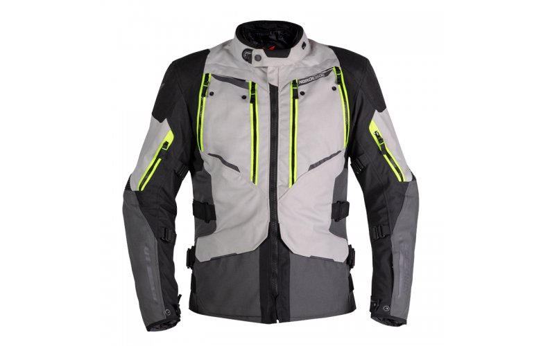 Μπουφάν Μηχανής 4 εποχών Nordcode Odyssey EN-17092 AA Light Grey/Fluo