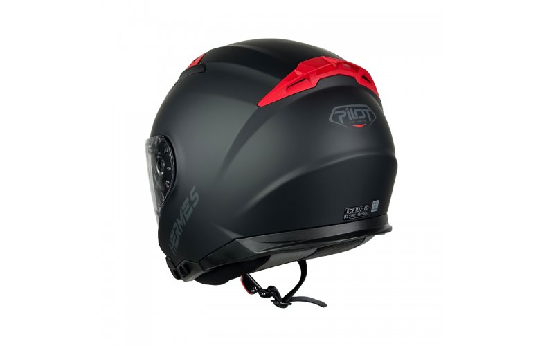 Κράνος Pilot Hermes SV special edition μαύρο ματ/κόκκινο