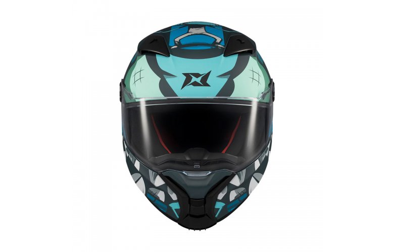 Κράνος AXXIS Fenix ECE22.06 Angry face C7 μαύρο/μπλε ματτ