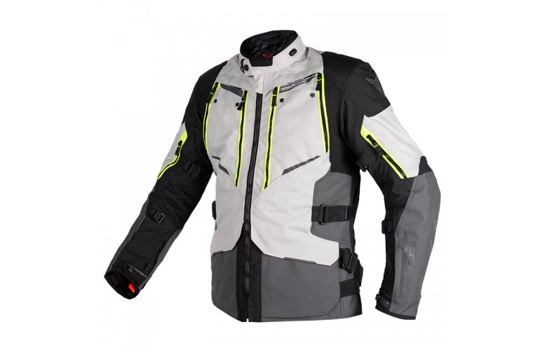 Μπουφάν Μηχανής 4 εποχών Nordcode Odyssey EN-17092 AA Light Grey/Fluo