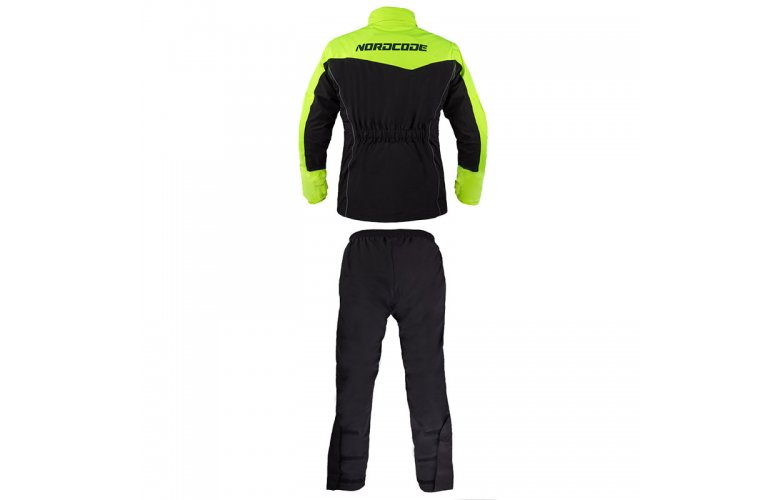 Αδιάβροχο & διαπνέον σετ 10K Nordcode Rainsuit Wave Evo μαύρο/fluo