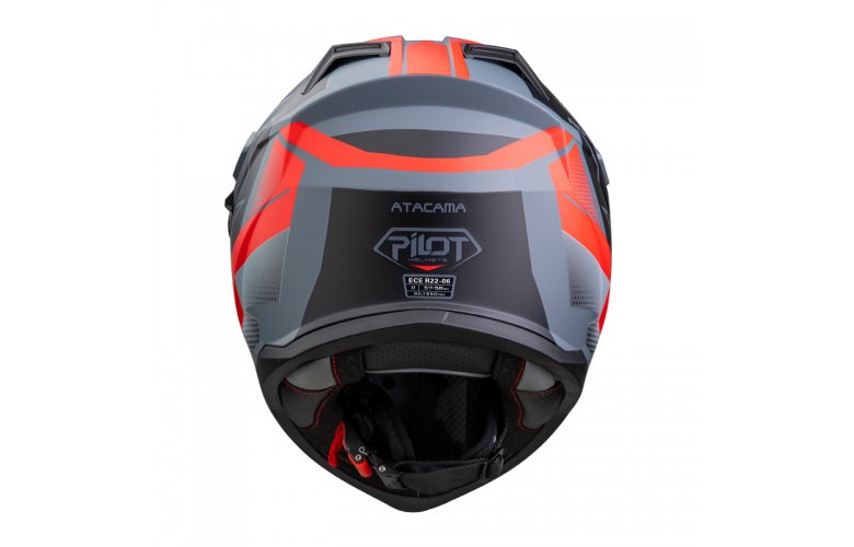 Κράνος Pilot Atacama SV Block X65 γκρι/κόκκινο (Pinlock 30 Included)