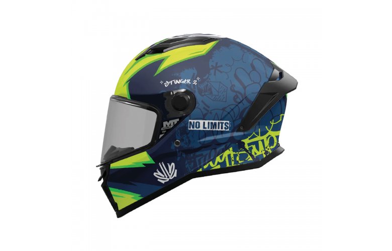 Κράνος MT Stinger 2 Tagger C3 μπλε/fluo matt