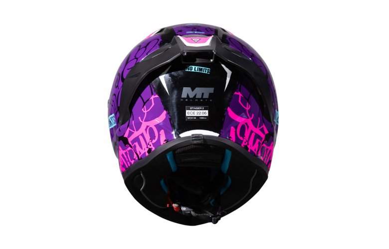 Κράνος MT Stinger 2 Tagger B8 μαύρο/μωβ gloss