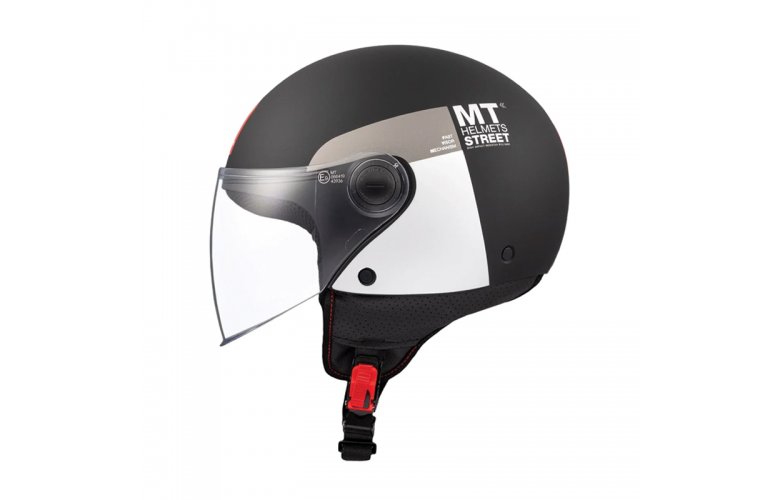 Κράνος MT Street S Inboard μαύρο/άσπρο matt D2