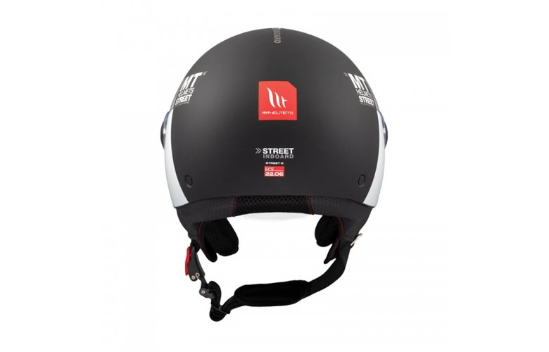 Κράνος MT Street S Inboard μαύρο/άσπρο matt D2
