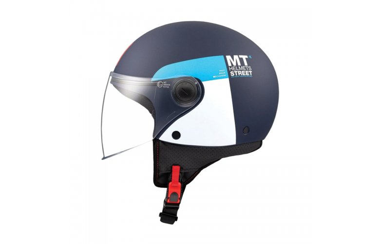 Κράνος MT Street S Inboard μαύρο/μπλε/άσπρο matt C7