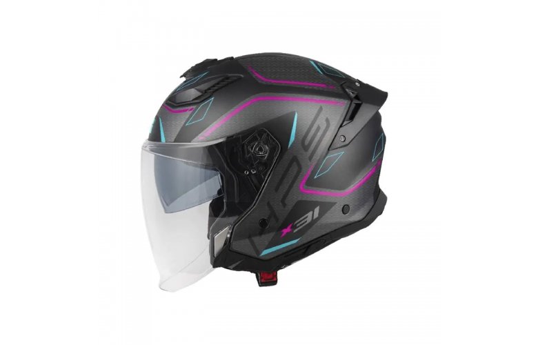 Κράνος Givi X31 black/dark titan/fuchsia/blue matt