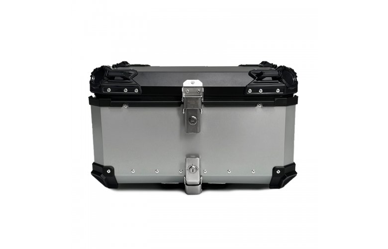 Βαλίτσα BLACK ONE H65 ΑΛΟΥΜΙΝΙΟΥ 65lt ασημί με πιάστρα και εσωτερική επένδυση