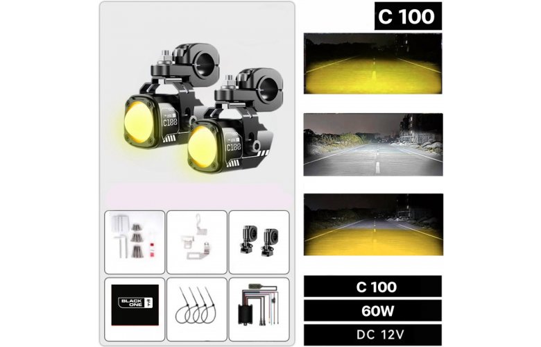 Προβολάκια cnc αλουμινίου Black One C100 60W