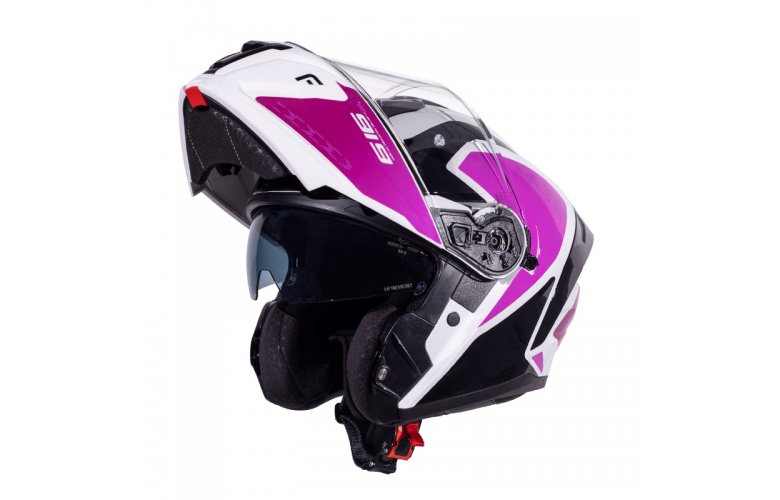 Κράνος Pilot Spyder F-Line μαύρο/ροζ/άσπρο gloss (περιλαμβάνει Pinlock 30)
