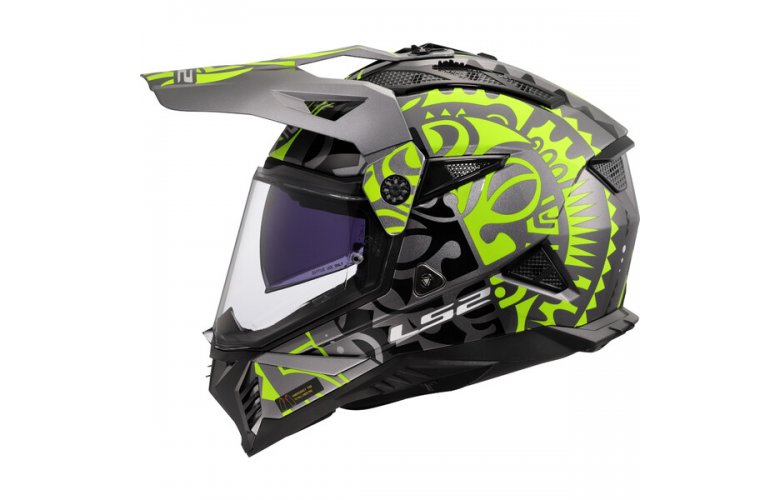 ΚΡΑΝΟΣ LS2 MX702 PIONEER II RANGI GLOSS BLACK/FLUO YELLOW