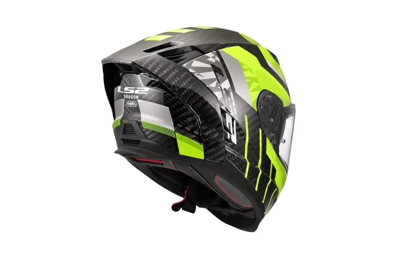 ΚΡΑΝΟΣ LS2 FF807 DRAGON TRAX GLOSS CARBON/H-VIS YELLOW