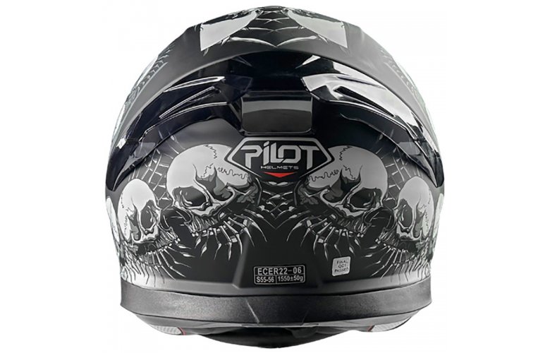 ΚΡΑΝΟΣ PILOT SNAKE SV ECE 22.06 SKULL MATT + EXTRA ΦΥΜΕ ΖΕΛΑΤΙΝΑ