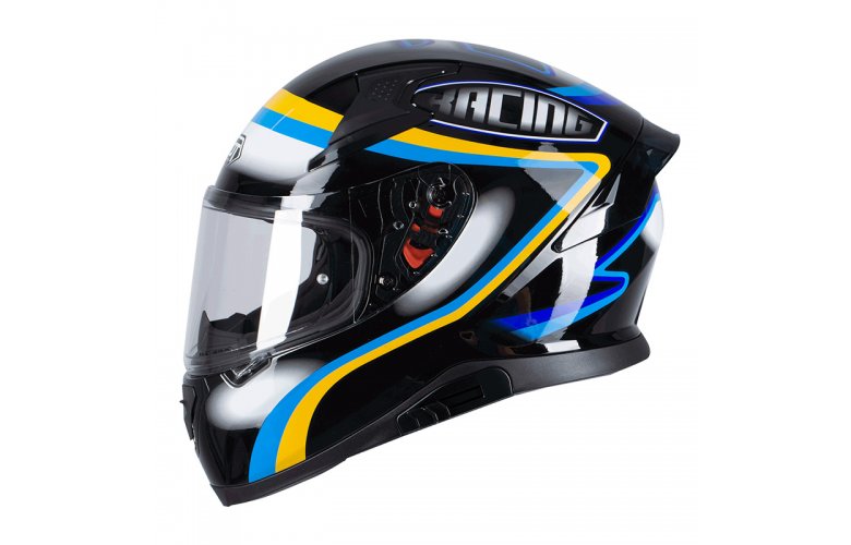 Κράνος Pilot Snake SV Racing μαύρο/μπλε/κίτρινο gloss