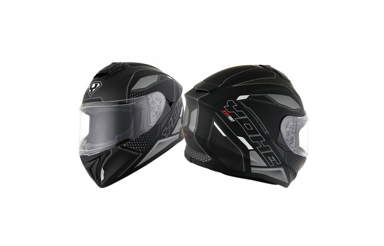 Κράνος Yohe 981 Sv G04 Black-Grey Thite Mat