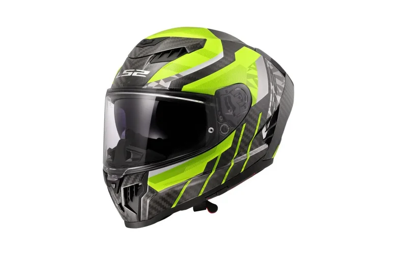 ΚΡΑΝΟΣ LS2 FF807 DRAGON TRAX GLOSS CARBON/H-VIS YELLOW