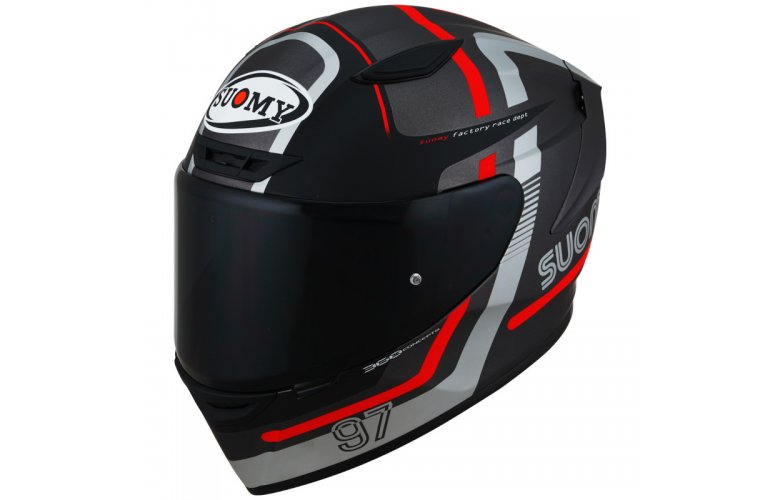 Κράνος Suomy Track-1 Ninety Seven Matt Gunmetal/Red