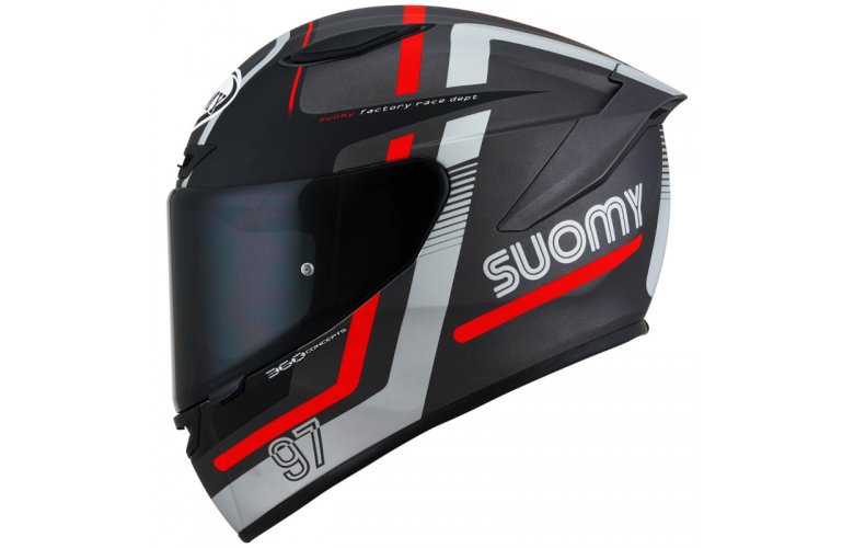 Κράνος Suomy Track-1 Ninety Seven Matt Gunmetal/Red