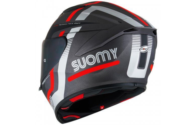 Κράνος Suomy Track-1 Ninety Seven Matt Gunmetal/Red