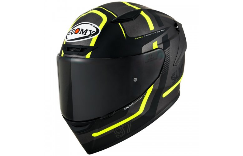 Κράνος Suomy Track-1 Ninety Seven Gunmetal/Yellow