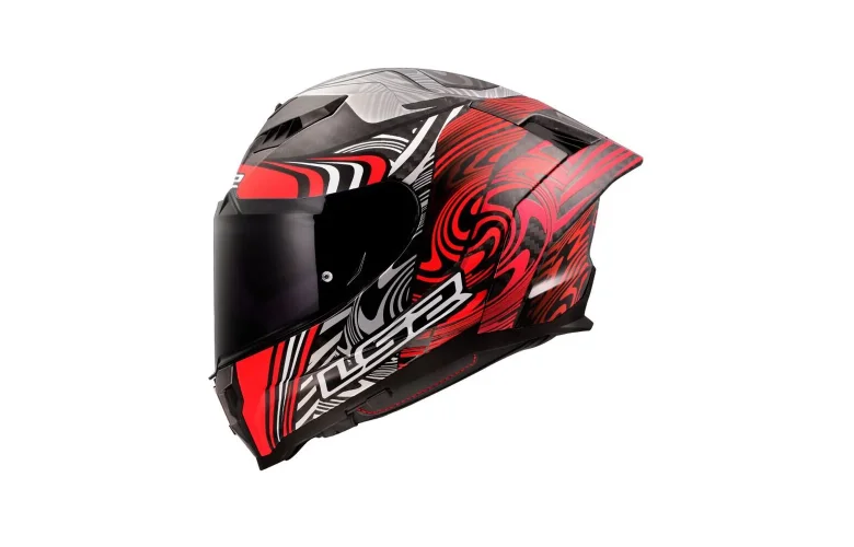 ΚΡΑΝΟΣ LS2 FF807 DRAGON CARBON ENTHUM GLOSS RED