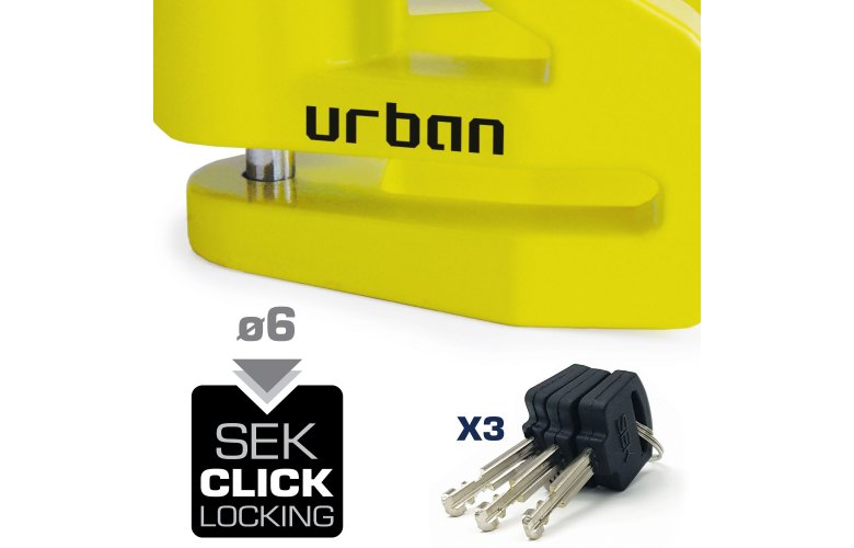 ΚΛΕΙΔΑΡΙΑ ΔΙΣΚΟΦΡΕΝΟΥ URBAN UR206Y yellow (6 mm)