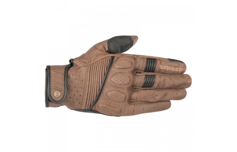 ΓΑΝΤΙΑ ΔΕΡΜΑΤΙΝΑ ΔΙΑΤΡΗΤΑ ALPINESTARS CRAZY EIGHT ΚΑΦΕ