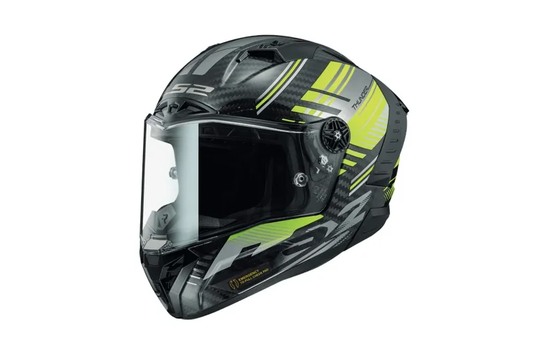 ΚΡΑΝΟΣ LS2 FULL FACE FF805 THUNDER CARBON VOLT BLACK H-V YELLOW ECE 22.06