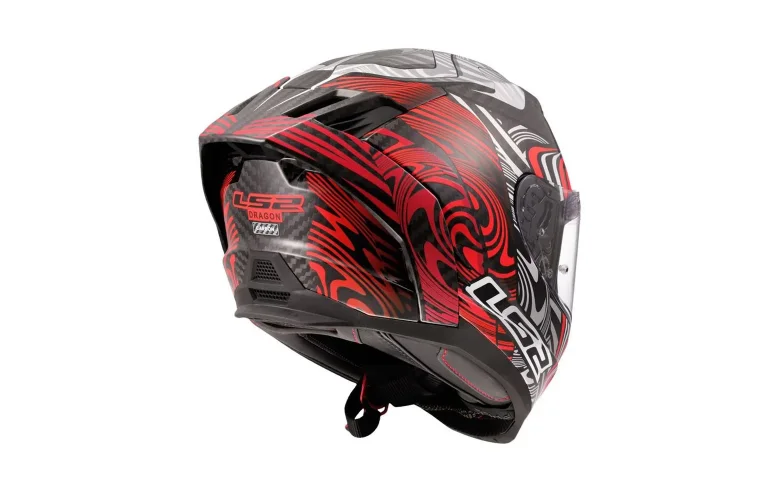 ΚΡΑΝΟΣ LS2 FF807 DRAGON CARBON ENTHUM GLOSS RED