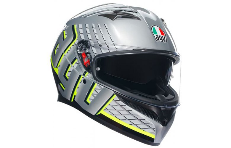 ΚΡΑΝΟΣ K3 AGV E2206 MPLK FORTIFY GREY / BLACK / YELLOW FLUO