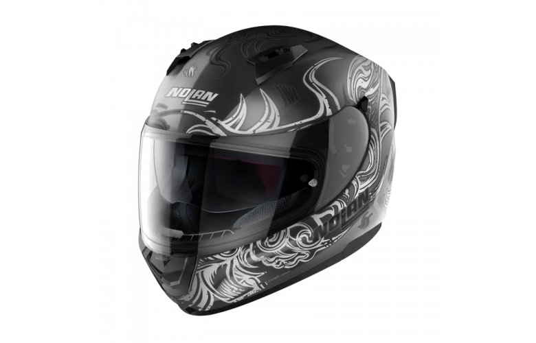 ΚΡΑΝΟΣ NOLAN N60-6 MUSE N-COM 69 FLAT LAVA GREY/WHITE/BLACK