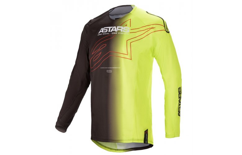 ΜΠΛΟΥΖΑ ALPINESTARS MX TECHSTAR PHANTOM BLACK/YELLOW FLUO