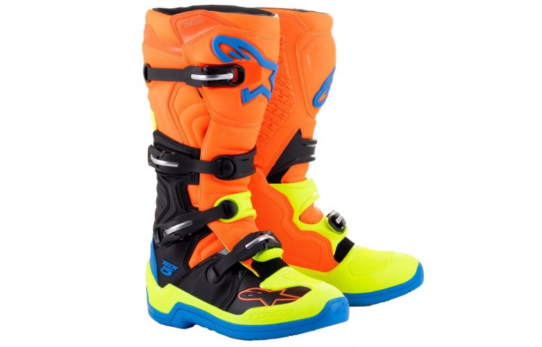 ΜΠΟΤΕΣ ALPINESTARS TECH 5 ΠΟΡΤOΚΑΛΙ/ΚΙΤΡΙΝΟ/ΜΠΛΕ