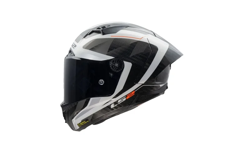 ΚΡΑΝΟΣ LS2 FULL FACE FF805 THUNDER GP AERO CARBON RAUTE WHITE GREY ECE 22.06