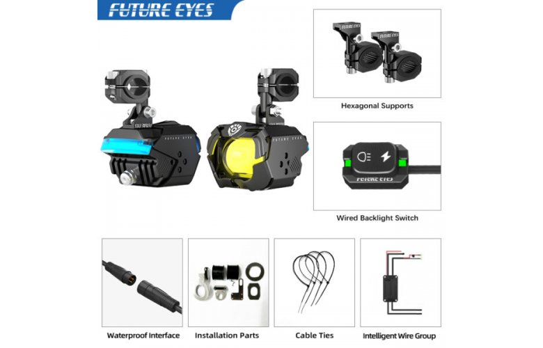 ΠΡΟΒΟΛΑΚΙΑ ΜΗΧΑΝΗΣ LED FUTURE EYES F30P DRL ΚΟΚΚΙΝΟ