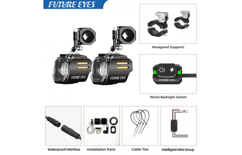 ΠΡΟΒΟΛΑΚΙΑ ΜΗΧΑΝΗΣ LED FUTURE EYES UF1 VIPER DRL ΚΙΤΡΙΝΟ