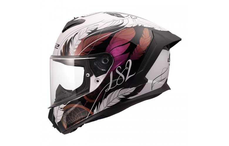 ΚΡΑΝΟΣ LS2 FF820 RAPID III ECE 22.06 BOHO WHITE/BLACK/PINK