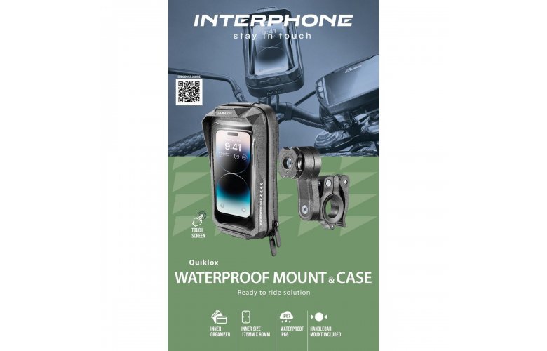 ΑΔΙΑΒΡΟΧΗ ΘΗΚΗ ΚΙΝΗΤΟΥ INTERPHONE QUIKLOX WP 7" + ΒΑΣΗ ΤΙΜΟΝΙΟΥ (SMQUIKLOXWPPRO)