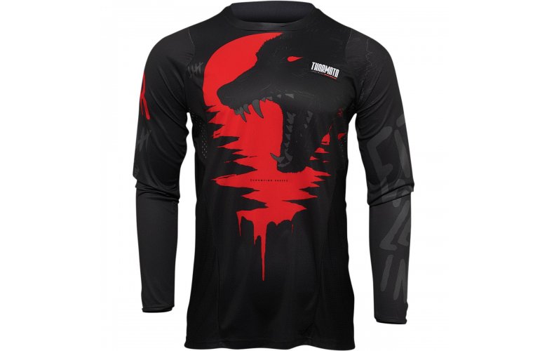 ΜΠΛΟΥΖΑ MX THOR PULSE COUNTING SHEEP BLACK/RED JERSEY